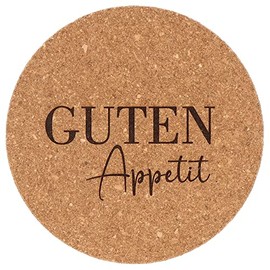 Spruchreif Cork Coaster with Saying | Cork Coaster | Coaster Made of Cork for Table and Kitchen | Diameter 19 cm | Heat Resistant | Cork Trivet | Table Top Protector