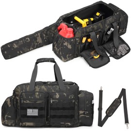 Chainsaw Carrying Case - Tactical Style Waterproof Storage Bag for EGO, Dewalt, Greenworks 14 & 16 & 18 Inch Power Chainsaw & Accessories, Bag Only (Black Camo)