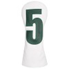 SHABIER White Golf Driver Headcover with No.5 Design for Golf