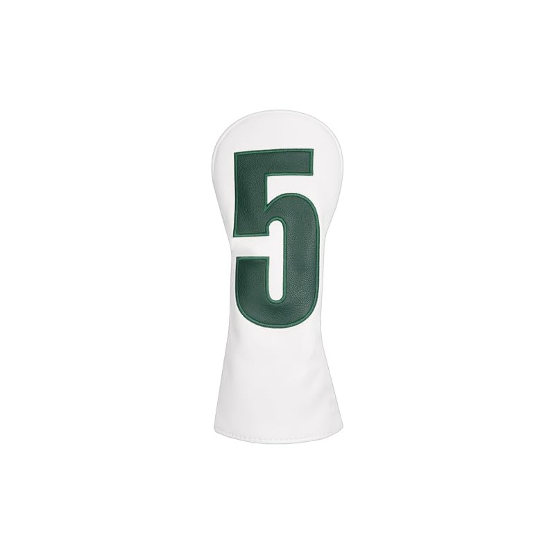 SHABIER White Golf Driver Headcover with No.5 Design for Golf