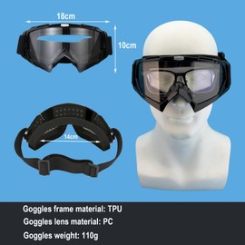 LJDJ Dirt Bike Goggles, Motorcycle Goggles 2 Pack ATV Goggles Riding Goggles Ski Goggles Windproof Offroad Protective Glasses Racing Goggles for Men Women Youth Adult