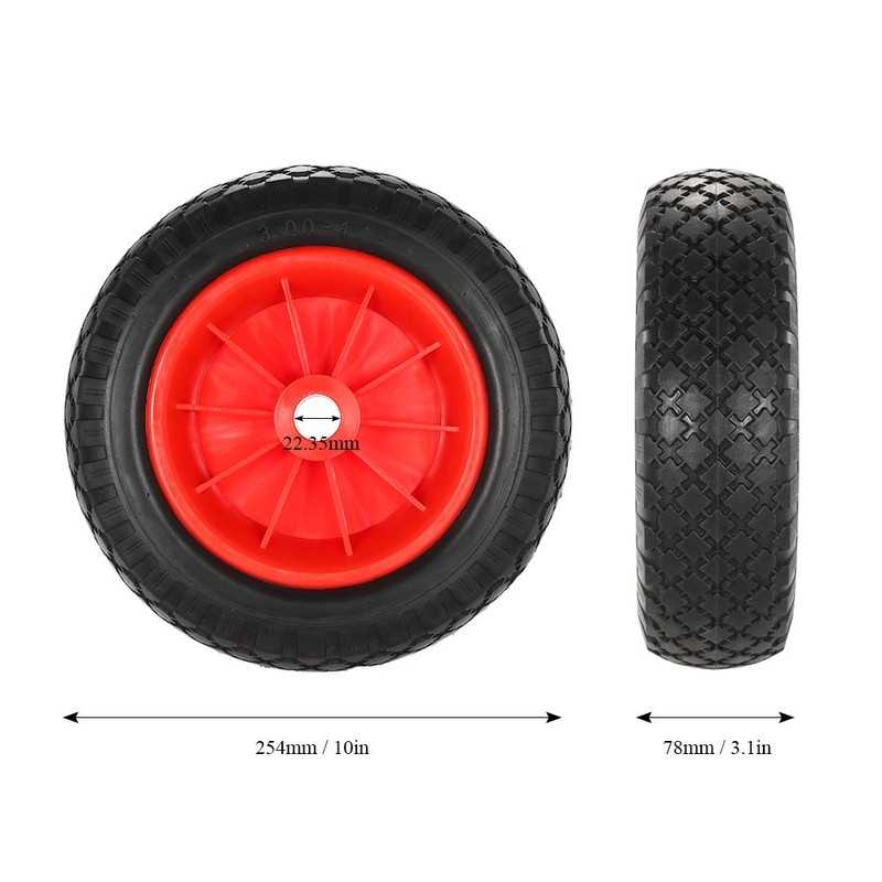 Lixada 1pc 10" Puncture-Proof Tire Wheel for Kayak Canoe Trolley