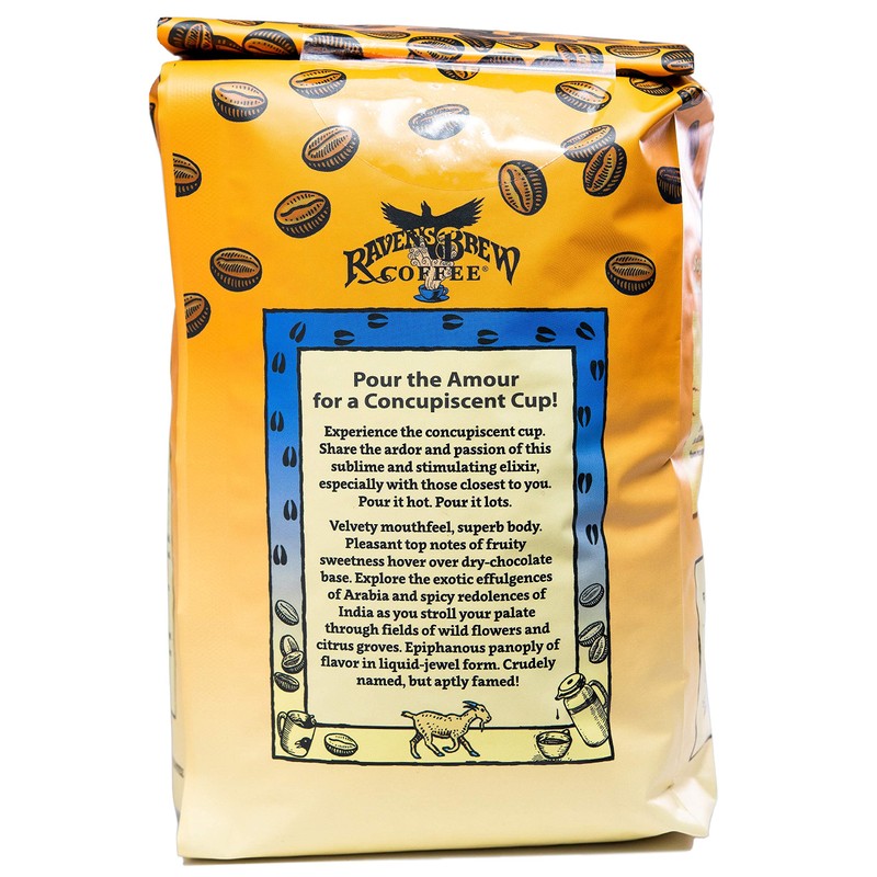 Raven's Brew Coffee High Caffeine Coffee Dark Roast Ground -