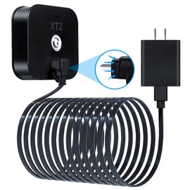 Itramax 20 FT Blink Outdoor/Indoor (3rd Gen) Charger Cable with Adapter(1 Pack),Compatible for Blink XT/XT2 Camera Charging Brick and 90 Degree Right Angled Micro USB Cord,Waterproof Power Wire Supply