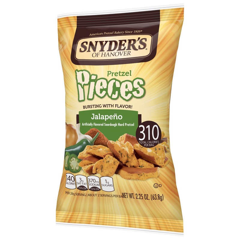 Snyder's of Hanover Pretzel Pieces, Jalapeno, 2.25 Ounce (Pack of