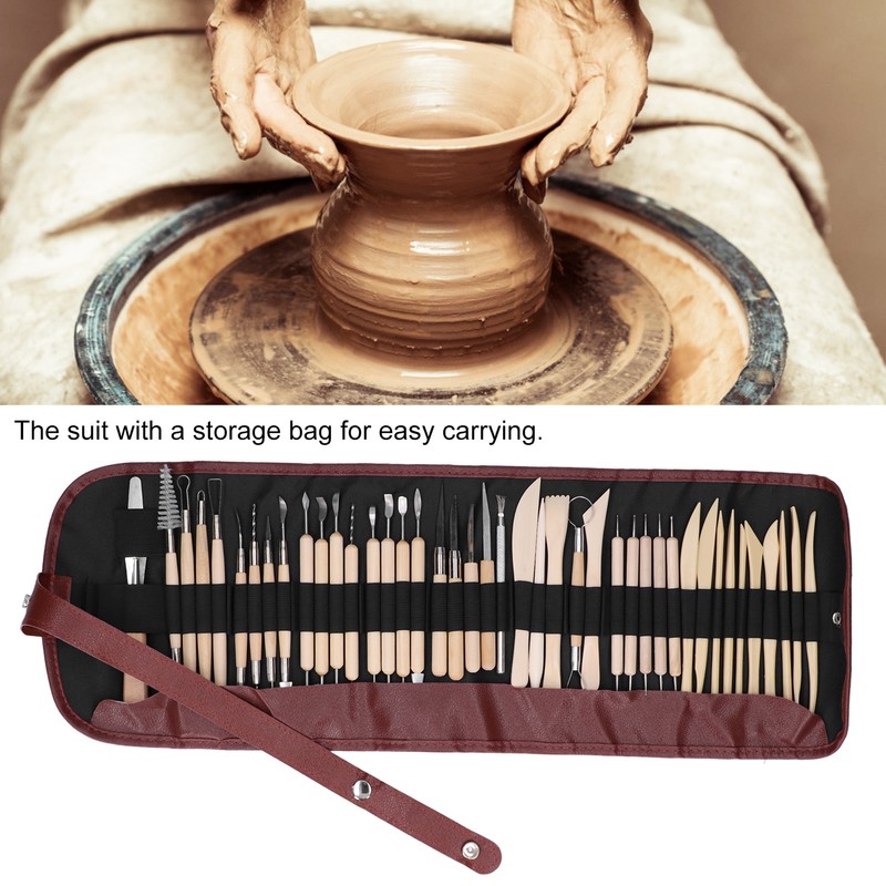 42Pcs Clay Tools Set Pottery Sculpting Carving Trimming Scraper Knife