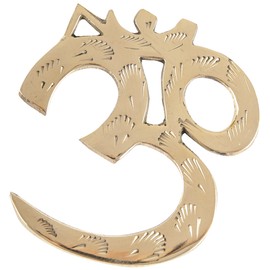 Berk - Inner Worlds 8 cm Meditation Om Brass Wall Symbol