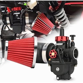 NIBBI PE24 Carburetor with 48mm Air Filters Kit,Upgrade Dirt Bike Performance,Compatible with 125cc-150cc for Apollo,TaoTao, Lifan, Honda, SSR, Pit Dirt Bike Motorcycles