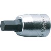 Koken 1/4 (6.35 mm) SQ. Hex Bit Socket, Total Length: 1.0 inches (25 mm), 0.1 inch (2 mm), 2010M.25-2