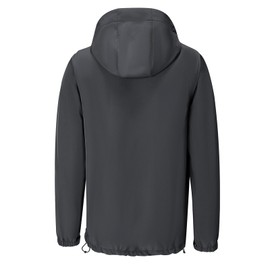 FARVALUE Men's Hooded Softshell Jacket Water Resistant Lightweight Insulated Fleece Lined Windbreaker Grey X-Large