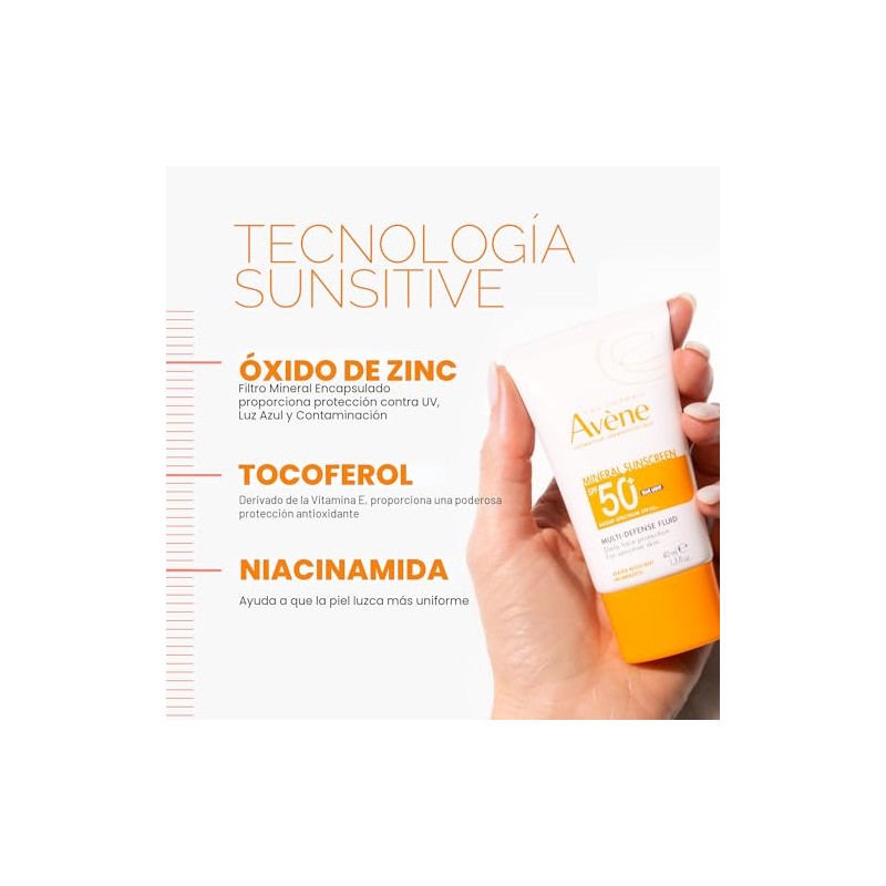 Avène Mineral Sunscreen Multi-Defense Fluid SPF 50+