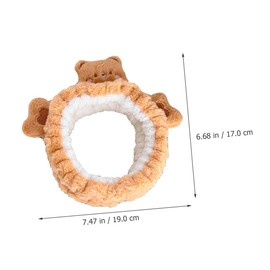 FRCOLOR Cute Bear Makeup Headband for Face Washing and Spa Plush Hairband for Women Soft and Comfortable for Daily Skincare Routine and Shower Use