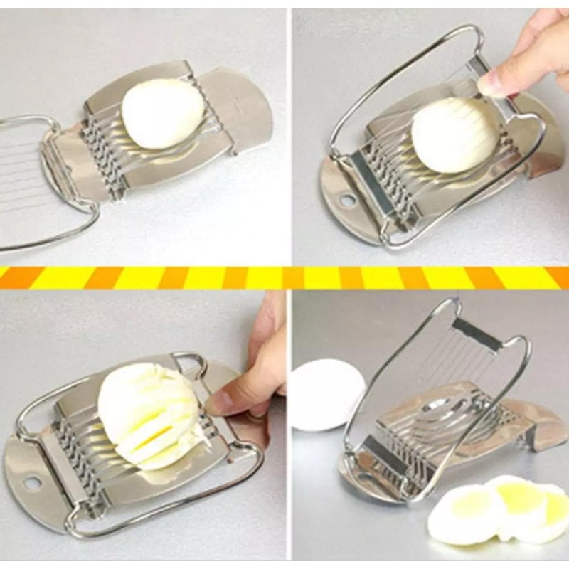 Boiled Egg Slicer, Stainless Steel Heavy Duty Egg Cutter for