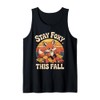 Stay Foxy This Fall Autumn Fox Leaves Tank Top