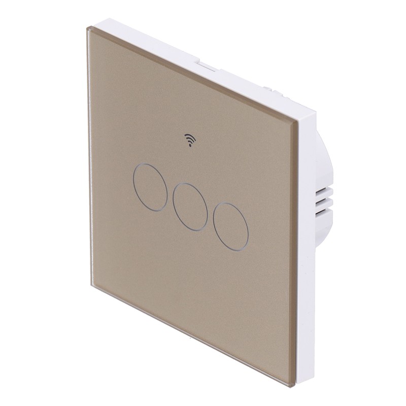 For Tuya Zigbee Light Switch 3‑Gang Remote Control Touch Switch