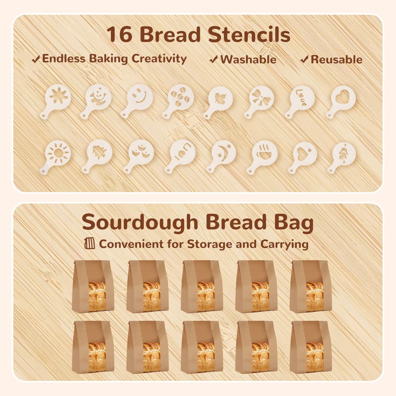 Sourdough Starter Kit, 9" Round and 10" Oval Banneton Bread