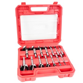 ZKH 14 PCS Forstner Drill Bit Set for Woodworking, Made of Alloy Steel for Hardwood Softwood Plastic, Suitable for a Wide Range of Machines