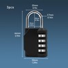 DALAETUS 3 Pcs Combination Padlock, 4 Digit Locker Padlocks, Weatherproof