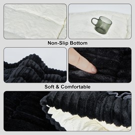 Pessbulmm Backseat Pet Bed Mat Non-Slip Dog Car Seat Cover Scratch Chew Resistant Dog Blanket for SUVs, Trucks & Sedans 23" x 51" Easy Clean Comfortable Car Travel Pet Pad, Pure Black