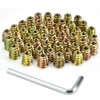 PERFETSELL 50 PCS Threaded Insert Nuts for Wood Furniture, M6x15mm