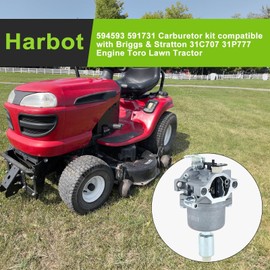 Harbot 594593 591731 Carburetor for Briggs and Stratton 31C707 31P777 590400 796109 796078 498811 31G777 31H777 31P707 31E777 31Q777 31N707 31M777 31F777 31L777 Engines