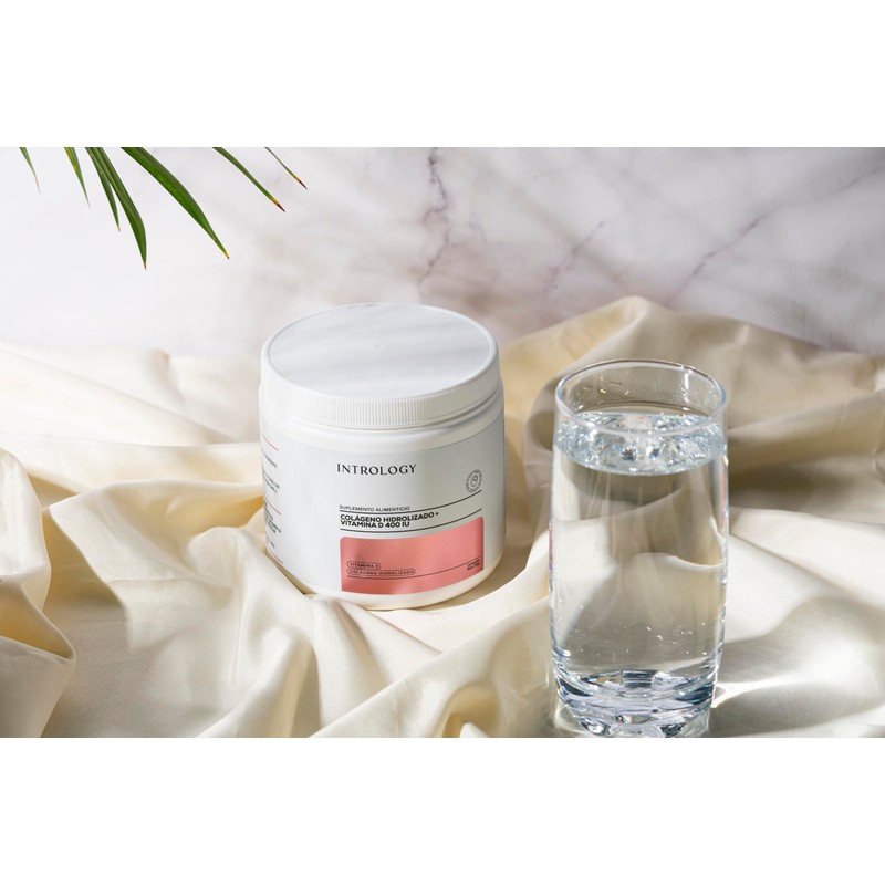 Intrology Colágeno Hidrolizado con Vitamina D 400 IU, Suplemento Alimenticio,