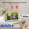 Frameo 10.1" Wood WiFi Digital Picture Frame with 32GB Memory,