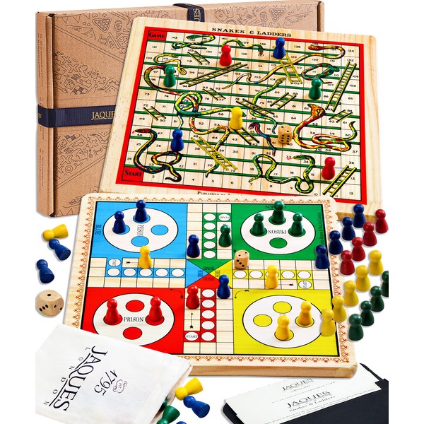 Jaques of London 2 in 1 Snakes and Ladders Game