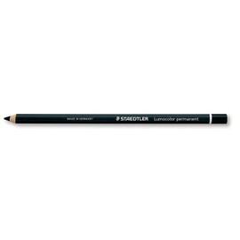 Staedtler Set of 6 Glasochrom Lumocolor Permanent Dry Markers Blackaa