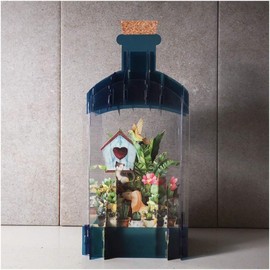 Message in a Big Bottle Greeting Card - Garden Birdhouse