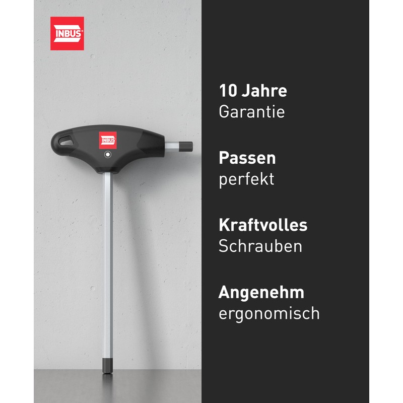 INBUS® 70082 T-Handle Screwdriver 5 mm with HybridTouch - Made
