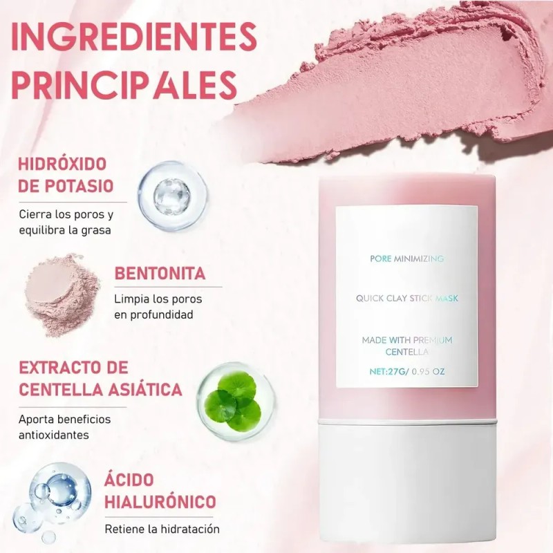 // D 1 Mascarilla De Arcilla Poromizante De Acción Rápida,