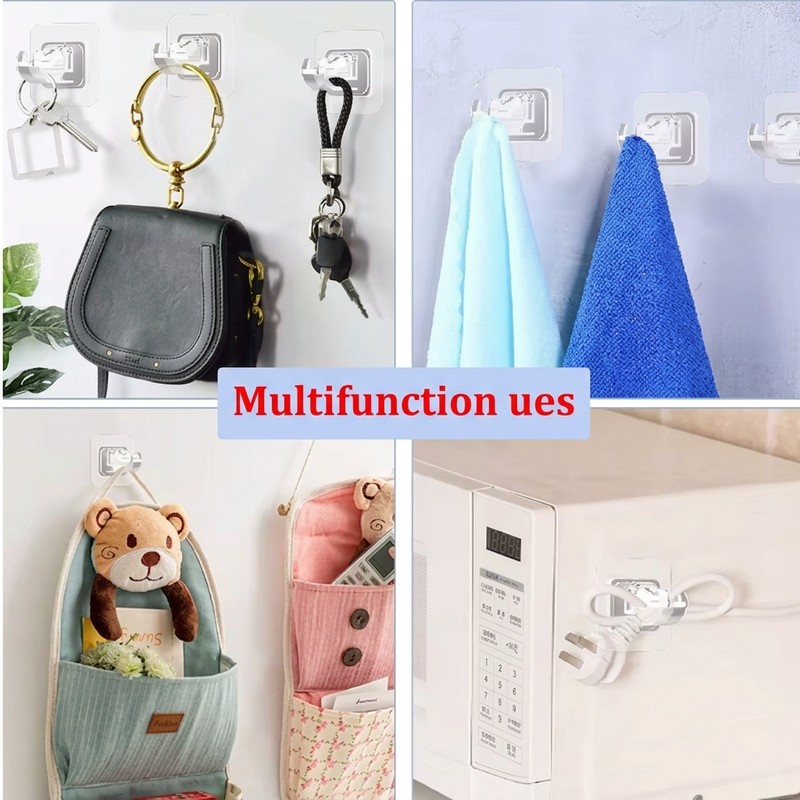 Curtain Rod Brackets for Window Curtains – Self-Adhesive Nail-Free Adjustable