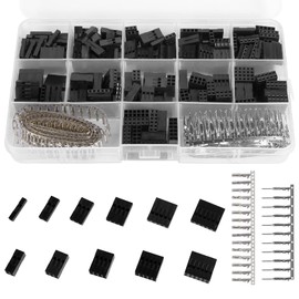 620-Piece 2.54 mm Dupont Connector Set, Pitch 1 2 3 4 5 6 Pin JST SM Housing Plug, Dupont Socket, Female Header, Crimp Terminals Connector Assortment, Cable Plug Socket Connection (2 Sets)