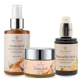 Triny Terrazas Ritual Milenario Set Facial Premium 3 Piezas | Crema, Mascarilla y Loción con Ingredientes Naturales | Rutina Completa de Cuidado e Hidratación Facial
