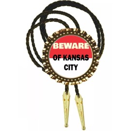 Neckties clothing accessories photo art custom made bolos Beware Of Kansas City Art Bolo Tie Men's Accessory Neckties Men Wear Gift Dad