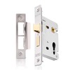 XFORT® Polished Chrome Euro Profile Sashlock 75mm, Euro Sash Lock