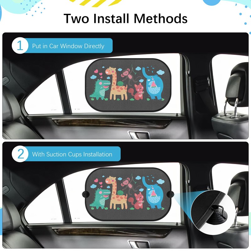 Romon Sonnenschutz Auto, 2 Stück Sonnenschutzs Fenster Baby Verdunkelung mit