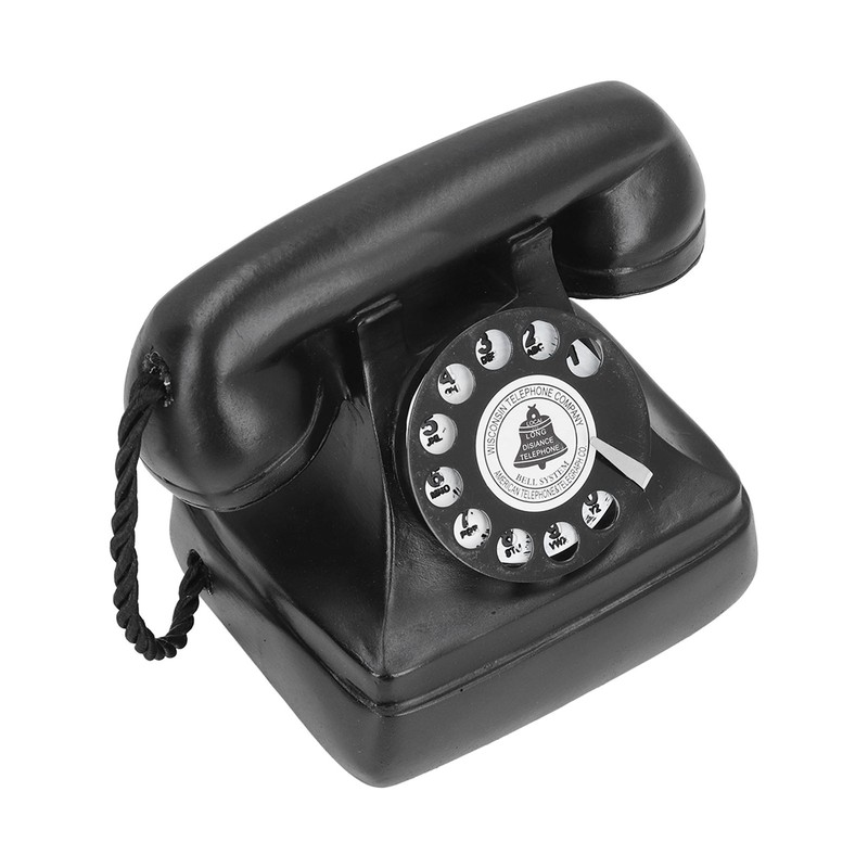 Decorative Telephone Creative Synthetic Resin Rotary Dial Retro Telephone Ornament