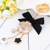 ARFUKA Keyring Camellia Flower Pendant Keychain Key Holder Men Women