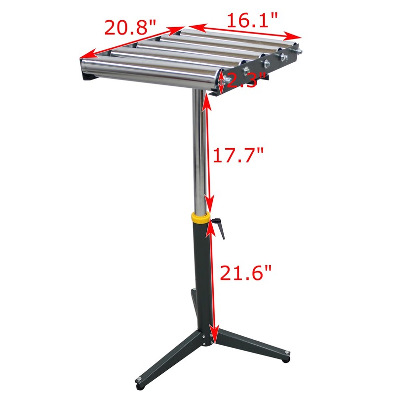 HQHAOTWU 5 Rolls Adjustable Conveyor Roller Table Height Adjustable Heavy-Duty