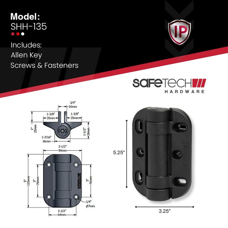 Safetech Hardware MegaKlik Self Closing Gate Hinges | Self-Aligning Heavy