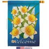 Breeze Decor Floral Daffodils House Flag Dowel Set Spring Sunflower