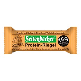 Seitenbacher Protein Riegel Orange I 16g/60g = 27% Protein I glutenfrei I glycerinfrei I (1x60g)