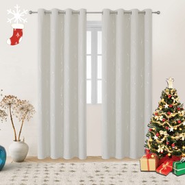 SMILE WEAVER Cream Blackout Curtains 63 Inches Long for Living Room,Room Darkening Bedroom Curtain,Soft Thick Noise Reducing Thermal Insulated Window Treatment Drapes,2 Panels