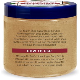 Dr Teal's Scrub Exfoliante para la Piel con Manteca de Karité y Azúcar, 19 Onzas