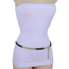 Unbranded Women Celebrity Style Belt Gold Black Metal Chain Links