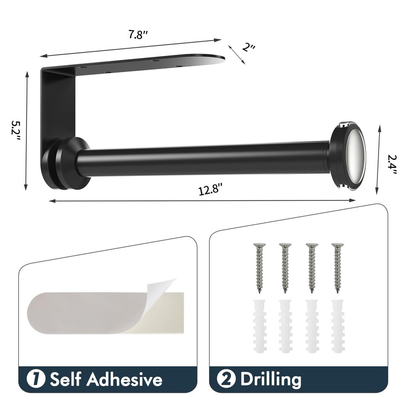 theaoo Under Cabinet Paper Towel Holder for Kitchen, Easy One-Handed