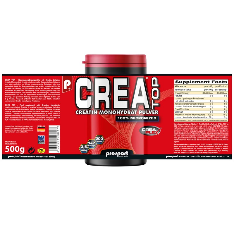 Prosport Crea® Top 500 g can, creatine monohydrate