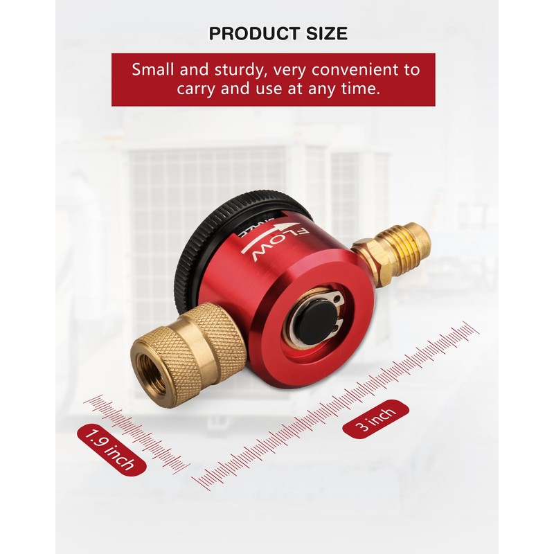 Nitrogen Purging Tool,Hvac Tool for Quickly And Easily Adjusting Nitrogen,Red